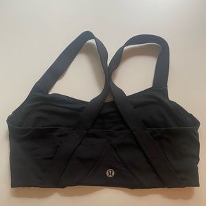 LULULEMON Black Crisscross Thick Strap Sports Bra SZ 2